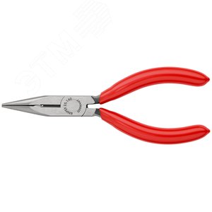 Длинногубцы с режущими кромками полукруглые прямые губки резка - проволока средней твердости 25мм твердая проволока 16мм L=140мм черные обливные рукоятки блистер - фото 3