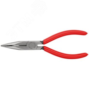 Длинногубцы с режущими кромками (плоскогубцы радиомонтажные) полукруглые губки 40° рез: проволока средней твёрдости 25 мм твёрдая проволока 16 мм L-160 мм чёрные обливные рукоятки - фото 3