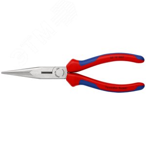 Длинногубцы с режущими кромками полукруглые прямые губки резка - проволока средней твердости 32мм твердая проволока 22мм L=200мм двухкомпонентные рукоятки цвет черный - фото 3