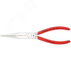 Длинногубцы с режущими кромками полукруглые прямые губки резка - проволока средней твердости 32мм твердая проволока 22мм L=200мм хромированные обливные рукоятки - фото 3