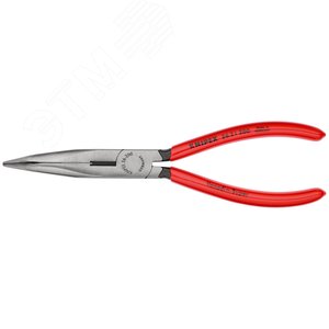 Длинногубцы с режущими кромками полукруглые губки 40° рез: проволока средней твёрдости 32 мм твёрдая проволока 22 мм L-200 мм чёрные обливные рукоятки - фото 3