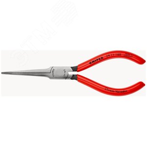 Плоскогубцы телефониста плоские губки 55 мм с крестообразной насечкой L-160 мм чёрные обливные рукоятки - фото 3