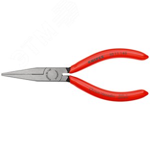 Длинногубцы плоские рифлённые губки 42 мм L-140 мм чёрные обливные рукоятки - фото 3