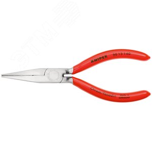 Длинногубцы плоские рифлённые губки 42 мм L-140 мм хромированные обливные рукоятки - фото 3