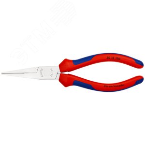 Длинногубцы плоские рифлённые губки 50 мм L-190 мм хромированные двукомпонентные рукоятки - фото 3