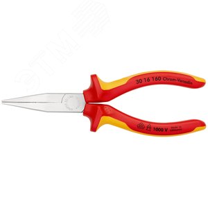 Длинногубцы VDE 1000V плоские рифлённые губки 465 мм L-160 мм диэлектрические хромированные двукомпонентные рукоятки блистер - фото 3