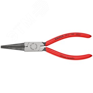 Круглогубцы губки без насечек 41 мм L-160 мм чёрные обливные рукоятки - фото 3