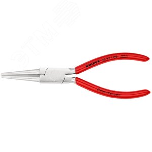 Круглогубцы губки без насечек 41 мм L-160 мм хромированные обливные рукоятки - фото 3