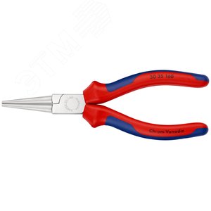 Круглогубцы губки без насечек 41 мм L-160 мм хромированные двукомпонентные рукоятки - фото 3