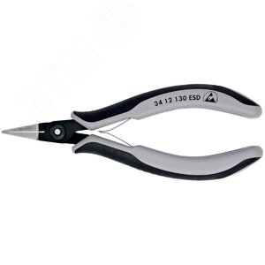 Прецизионные плоскогубцы захватные для электроники антистатические вороненые 135 мм - фото 2