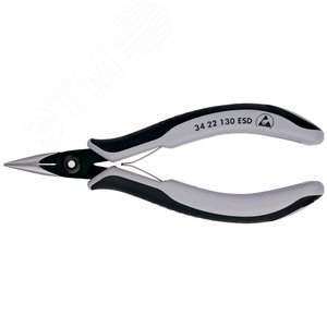 Прецизионные плоскогубцы захватные для электроники антистатические вороненые 135 мм - фото 2