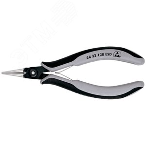Прецизионные плоскогубцы захватные для электроники антистатические вороненые 135 мм - фото 2