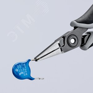 Прецизионные плоскогубцы захватные для электроники антистатические вороненые 130 мм - фото 4