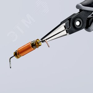 Прецизионные плоскогубцы захватные для электроники антистатические вороненые 130 мм - фото 5