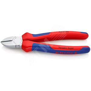 Бокорезы резка - мягкая проволока 4мм проволока средней твердости 3мм твердая проволока 25мм L=180мм 62HRC хромированные двухкомпонентные рукоятки - фото 1