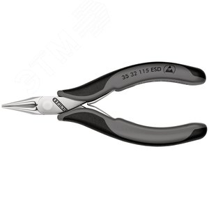 Плоскогубцы ЕSD захватные антистатические для электроники круглые губки L-115 мм 2-компонентные рукоятки - фото 3