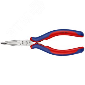 Длинногубцы захватные для электроники круглые губки голова под 45° L-145 мм 2-компонентные рукоятки - фото 3