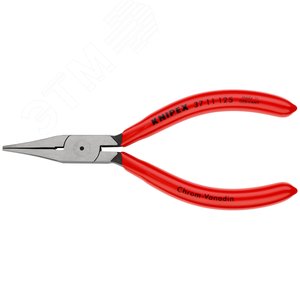 Плоскогубцы захватные прецизионные плоские щирокие губки L-125 мм чёрные обливные рукоятки - фото 3