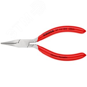 Плоскогубцы захватные прецизионные плоские щирокие губки L-125 мм хромированные обливные рукоятки - фото 3