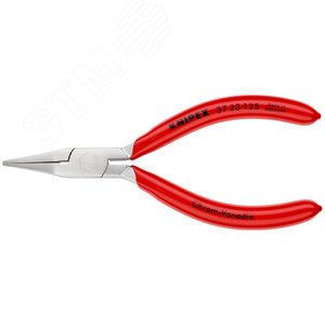 Плоскогубцы захватные прецизионные плоские вогнутые узкие губки L-125 мм хромированные обливные рукоятки - фото 3