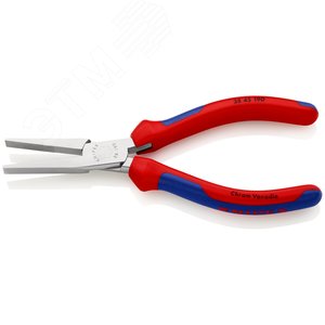 Плоскогубцы механика плоские широкие губки с крестовой насечкой L-200 мм хромированные 2-компонентные рукоятки - фото 2