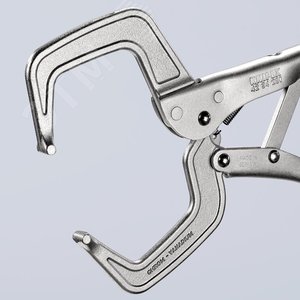 Зажим сварочный для больших заготовок с рёбрами до 40 мм размеры под квадрат 90 мм L-280 мм оцинкованный - фото 3