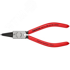 Щипцы для внутренних стопорных колец прямые губки посадочный размер 8-13мм диаметр наконечников 09мм L=140мм Cr-V черные обливные рукоятки - фото 3