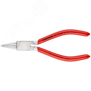 Щипцы для внутренних стопорных колец прямые губки посадочный размер 8-13мм диаметр наконечников 09мм L=140мм Cr-V хромированные обливные рукоятки - фото 3