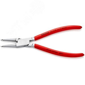 Щипцы для внутренних стопорных колец прямые губки посадочный размер 19-60мм диаметр наконечников 18мм L=180мм Cr-V хромированные обливные рукоятки - фото 2