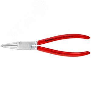 Щипцы для внутренних стопорных колец прямые губки посадочный размер 19-60мм диаметр наконечников 18мм L=180мм Cr-V хромированные обливные рукоятки - фото 3