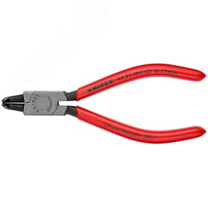 Щипцы для внутренних стопорных колец губки под углом 90° посадочный размер 8 - 13 мм диаметр наконечников 09 мм L-130 мм Cr-V чёрные обливные рукоятки блистер - фото 3