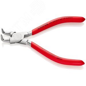 Щипцы для внутренних стопорных колец губки под углом 90° посадочный размер 12 - 25 мм диаметр наконечников 13 мм L-130 мм Cr-V хромированные обливные рукоятки - фото 2