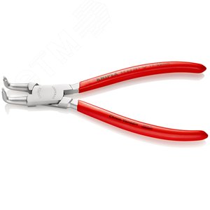 Щипцы для внутренних стопорных колец губки под углом 90° посадочный размер 19 - 60 мм диаметр наконечников 18 мм L-170 мм Cr-V хромированные обливные рукоятки - фото 2