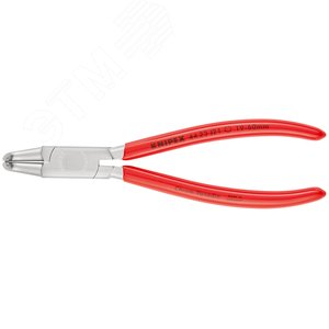 Щипцы для внутренних стопорных колец губки под углом 90° посадочный размер 19 - 60 мм диаметр наконечников 18 мм L-170 мм Cr-V хромированные обливные рукоятки - фото 3