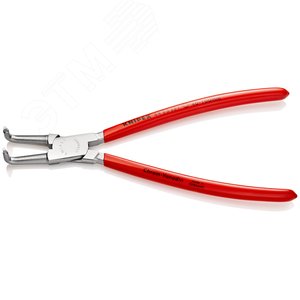 Щипцы для внутренних стопорных колец губки под углом 90° посадочный размер 40 - 100 мм диаметр наконечников 23 мм L-215 мм Cr-V хромированные обливные рукоятки - фото 2