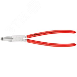 Щипцы для внутренних стопорных колец губки под углом 90° посадочный размер 40 - 100 мм диаметр наконечников 23 мм L-215 мм Cr-V хромированные обливные рукоятки - фото 3