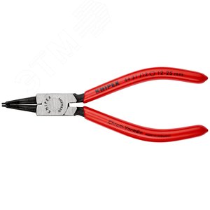 Щипцы для внутренних стопорных колец губки 45° посадочный размер 12 - 25 мм диаметр наконечников 13 мм L-140 мм Cr-V чёрные обливные рукоятки - фото 3