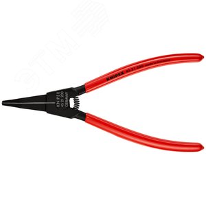 Щипцы для подковообразных пружинных стопорных колец на валах губки под углом с центрующим отверстием min зазор на кольце 22мм L=170мм Cr-V для колец более 12мм для автомобильных карданных валов - фото 3