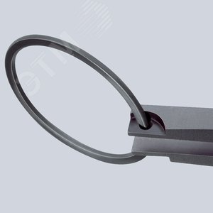 Щипцы для подковообразных пружинных стопорных колец на валах губки под углом с центрующим отверстием min зазор на кольце 22мм L=170мм Cr-V для колец более 12мм для автомобильных карданных валов - фото 6