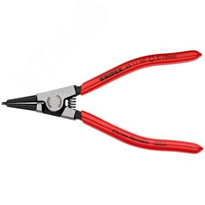 Щипцы для внешних стопорных колец прямые губки посадочный размер 3-10мм диаметр наконечников 09мм L=140мм Cr-V черные обливные рукоятки - фото 3