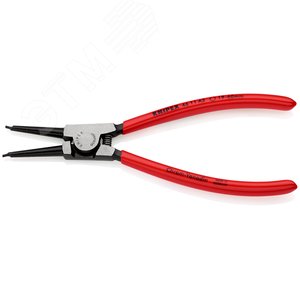 Щипцы для внешних стопорных колец прямые губки посадочный размер 19-60мм диаметр наконечников 18мм L=180мм Cr-V обливные рукоятки блистер цвет черный - фото 2