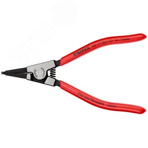 Щипцы для внешних стопорных колец прямые губки посадочный размер 4-7мм диаметр наконечников 13мм L=140мм Cr-V черные обливные рукоятки - фото 4