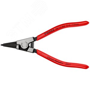 Щипцы для внешних стопорных колец прямые губки посадочный размер 5-13мм диаметр наконечников 18мм L=140мм Cr-V черные обливные рукоятки - фото 3