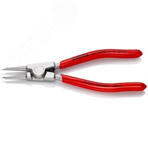 Щипцы для внешних стопорных колец прямые губки посадочный размер 3-10мм диаметр наконечников 09мм L=140мм Cr-V хромированные обливные рукоятки - фото 2