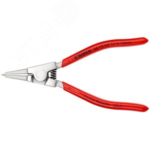 Щипцы для внешних стопорных колец прямые губки посадочный размер 3-10мм диаметр наконечников 09мм L=140мм Cr-V хромированные обливные рукоятки - фото 3