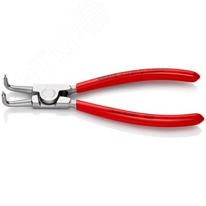 Щипцы для внешних стопорных колец губки под углом 90° посадочный размер 19 - 60 мм диаметр наконечников 18 мм L-170 мм Cr-V хромированные обливные рукоятки - фото 2