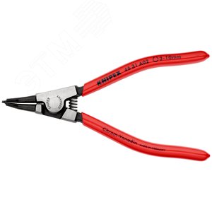 Щипцы для внешних стопорных колец губки 45° посадочный размер 3 - 10 мм диаметр наконечников 09 мм L-130 мм Cr-V чёрные обливные рукоятки - фото 3