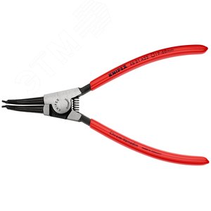 Щипцы для внешних стопорных колец губки 45° посадочный размер 19 - 60 мм диаметр наконечников 18 мм L-185 мм Cr-V чёрные обливные рукоятки - фото 3