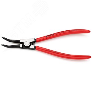 Щипцы для внешних стопорных колец губки 45° посадочный размер 40 - 100 мм диаметр наконечников 23 мм L-210 мм Cr-V чёрные обливные рукоятки - фото 2