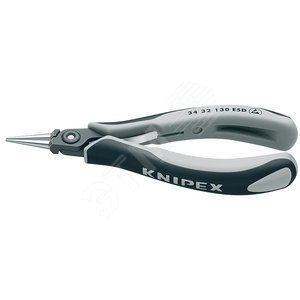 Изображение товара Прецизионные плоскогубцы захватные для электроники антистатические вороненые 135 мм (шт)